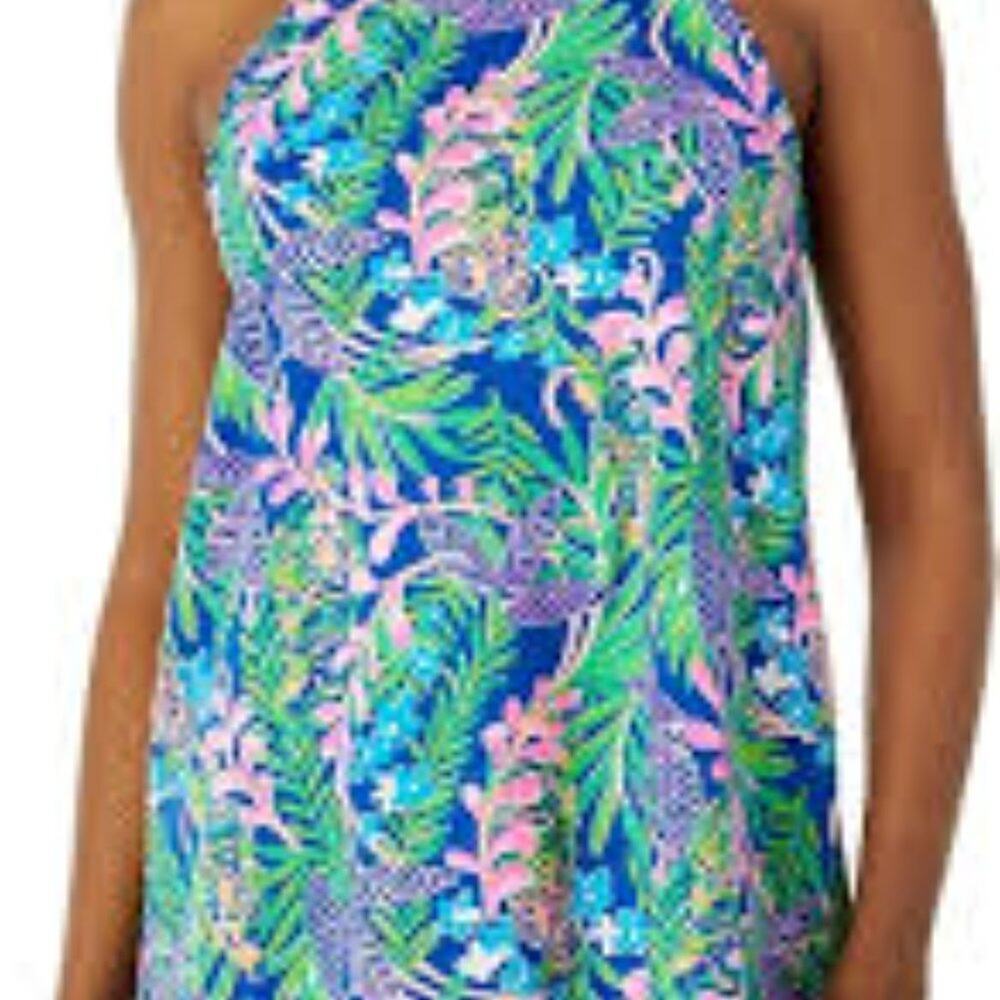 LILLY PULITZER MARGOT DRESS SIZE SMALL COLOR BOREALIS BLUE - Picture 2 of 9